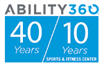 ability 360 logo anniversary 40 years of service 10 years of recreation