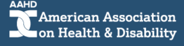 AAHD American Association on Health and Disability logo
